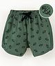 Grab It Shorts Leaf Print - Green