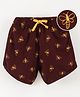 Grab It Shorts Butterfly Print - Brown