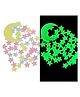 COMERCIO Glow in The Dark Moon And Star Shaped Fluorescent Radium Stickers - Multicolour