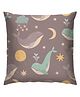 Right Gifting Satin Cushion Cover With Zipper Closure For Kids - Grey