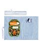 Right Gifting Digital Printed Satin Fabric Kids Meal Mat With Pocket For Cutleries - Light Blue