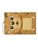 Right Gifting Digital Printed Satin Fabric Kids Meal Mat With Pocket For Cutleries - Brown