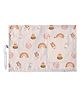 Right Gifting Digital Printed Satin Fabric Kids Meal Mat With Pocket For Cutleries - Cream