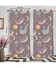 Right Gifting Digital Printed Eyelet Long Door Curtain For Kids Room - Pack Of 2