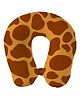 Right Gifting Digital Printed U Shaped Recron Filled Neck Travel Pillow - Brown