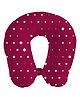 Right Gifting Digital Printed U Shaped Recron Filled Neck Travel Pillow - Maroon