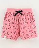Sundae Kids Above Knee Length Shorts Glass Hour Print - Pink