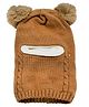 MOMISY Knitted Woolen Monkey Design Cap Brown - Diameter 45 cm