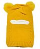 MOMISY Knitted Woolen Monkey Design Cap Yellow - Diameter 45 cm- 45 cm