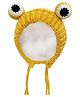 MOMISY Knitted Woolen Frog Eye Design Cap Yellow - Diameter 45 cm