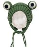 MOMISY Knitted Woolen Frog Eye Design Cap Green - Diameter 45 cm