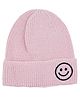 Momisy Smile Design Winter Cap Solid Pink- Diameter 16 cm
