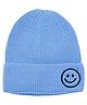 Momisy Smile Design Winter Cap Solid Blue- Diameter 16 cm-  Diameter- 50.24 cm