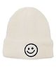Momisy Smile Design Winter Cap Solid White- Diameter 16 cm-  Diameter- 50.24 cm