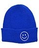 Momisy Smile Design Winter Cap Solid Blue- Diameter 16 cm-  Diameter- 50.24 cm