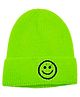 Momisy Smile Design Winter Cap Solid Green- Diameter 16 cm