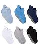 Momisy   Anti-Skid Non Slip Trainer Ankle Length Socks Pack Of 6 - Multicolor