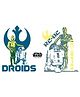 Orka Roids And R2 D2 Digital Printed Wall Decal - Multicolor