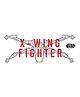 Orka X Wing Fighter Digital Printed Wall Decal - Multicolor