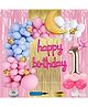 Shopperskart First Happy Birthday Kit For Party Decorations Pack of 92 - Multicolour