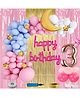 Shopperskart Third Happy Birthday Kit For Party Decorations Pack of 92 - Multicolour