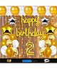 Shopperskart 2nd Happy Birthday Party Decorations Multicolor- Pack of 46 