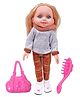 Toyshine Fashion Beauty Doll with Make Up Accessory Grey - Height 30 cm