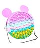 Toyshine Tr Circle Animal Shape Stress Relieving Silicone Pop It Fidget Toy handbag Bag - Multicolour