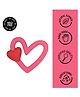 Oli & Carol Natural Rubber Teether for baby- Soft & Chewable Animal Teether-  Agatha Heart