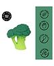 Oli & Carol Natural Rubber Teether for baby- Soft & Chewable Vegetable Teether- Brucy the Brocoli