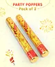 Fab N Funky Party Poppers - Red - Pack of 2 | Fun Celebration Poppers for Birthdays & Events | Easy to Use & Safe for Kids | Adds Instant Party Vibes | Design May Vary