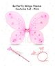 Butterfly Wings Theme Costume Set - Pink (Design May Vary)