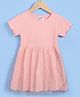 Kookie Kids Half Sleeves Netted Frock - Pink