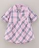 ToffyHouse Full Sleeves Cotton Checks Shirt - Pink
