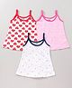 Fido Sleeveless Cotton Slips And Bralettes Heart And Pattern Print Pack Of 3 (Colour May Vary)