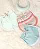 Mi Arcus  Cotton Solid & Striped Shorts Pack of 3 Blue & Pink