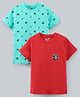 Proteens - Bodycare Half Sleeves T-Shirts Multi Print Pack Of 2 - Red Blue