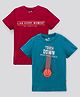 Proteens - Bodycare Half Sleeves T-Shirts Text Print Pack Of 2 - Red Blue