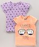 Proteens - Bodycare Short Sleeves Tops Multi Print Pack Of 2 - Peach Purple