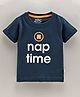 GRO Half Sleeves T-Shirt Nap Time Print - Blue 