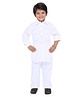 AJ Dezines Full Sleeves Solid Pathani Suit - White