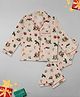 Pyjama Party Full Sleeves Christmas Cheers Kids Cotton Pyjama Set - Cream