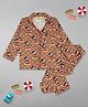 Pyjama Party Full Sleeves Gucci Mickey Print Kids Cotton Pyjama Set - Beige