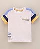 ToffyHouse Half Sleeves Sports T-Shirt Happiness Is The Key Print - Light Grey