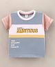 ToffyHouse Half Sleeves Sports T-Shirt Always Ambitious Print - Blue