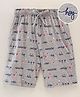 Cucu Fun Cotton Text Print Shorts - Melange Grey