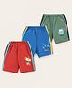 Zero Knee Length Cotton Shorts Placement Print Pack of 3- Multicolor