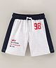 ToffyHouse Mid Thigh Length Cotton Lycra Shorts Placement Print- Grey