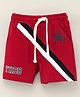 ToffyHouse Mid Thigh Shorts Text Print - Red