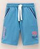 ToffyHouse Mid Thigh Shorts Text Print - Blue